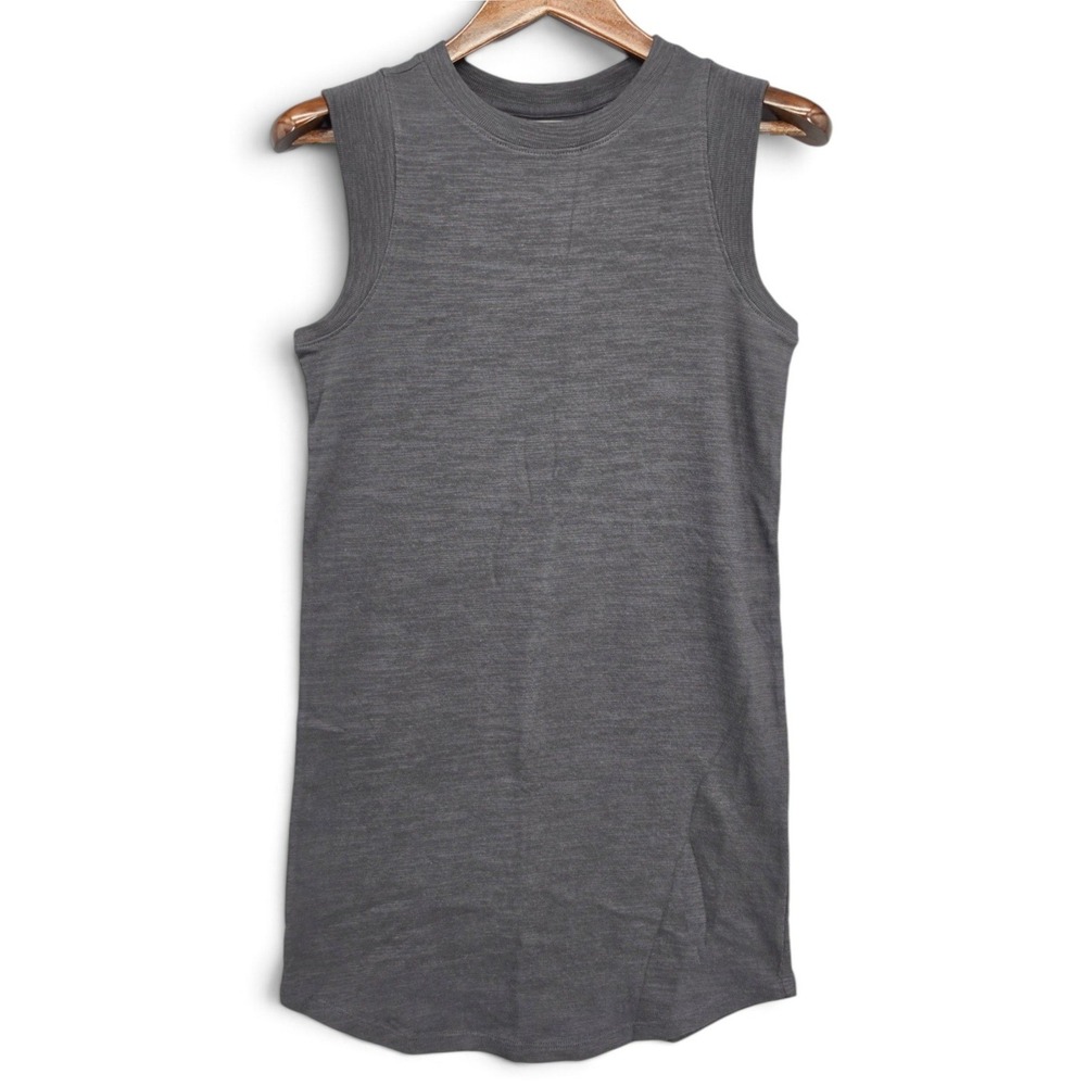 Faherty Sunwashed Slub Muscle Dress Womens XXS Washed Black Organic Cotton NWOT